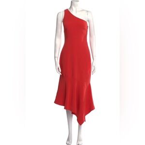 Cinq à Sept “Dulcina” red asymmetrical dress Size 8